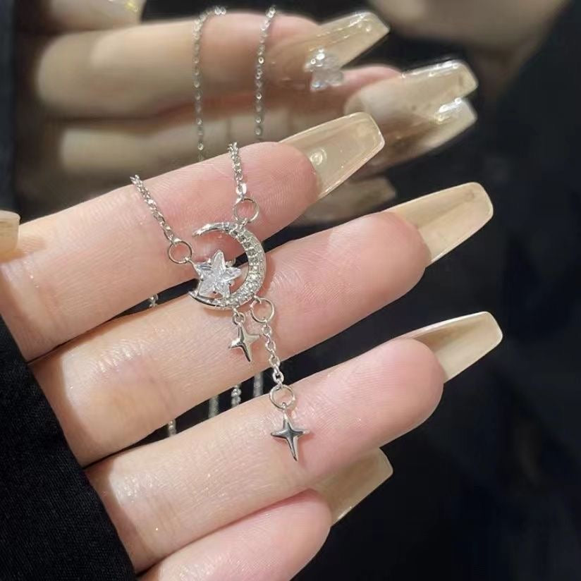 Moon Star Tassel Necklace