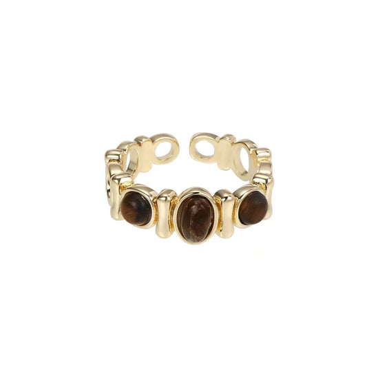 Dainty Tiger Eye Ring