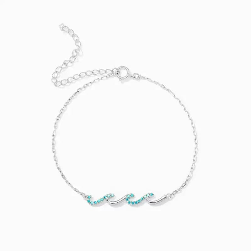 Ocean Wave Charm Bracelet