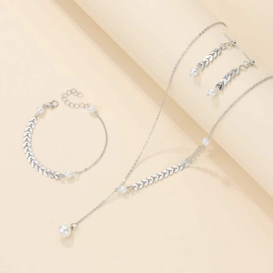 Wheat & peal Necklace