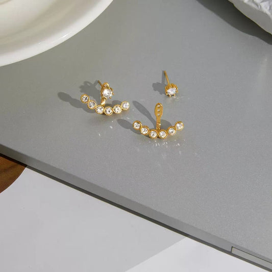 Row Zircon Earrings