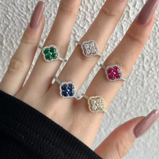 Floral Halo Statement Ring