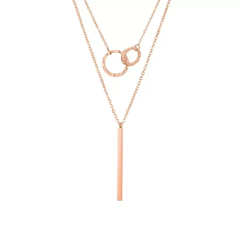 Linked Layered Necklaces Set of 2 necklaces