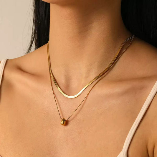 18k Gold Plated Water Drop Necklace