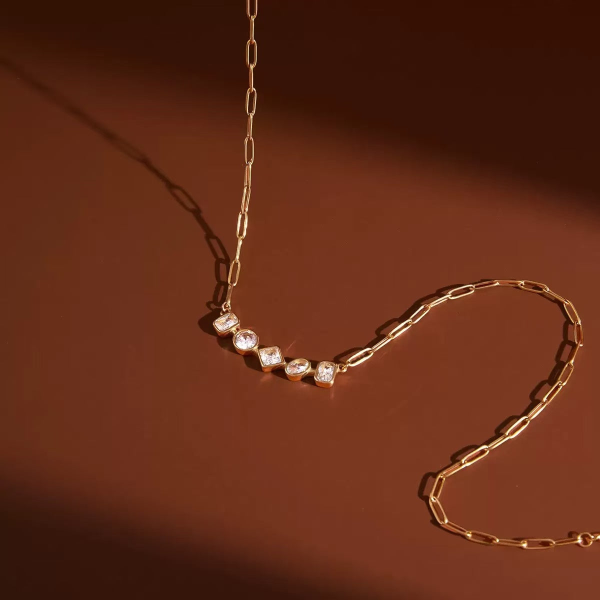 Five Zircon Necklace