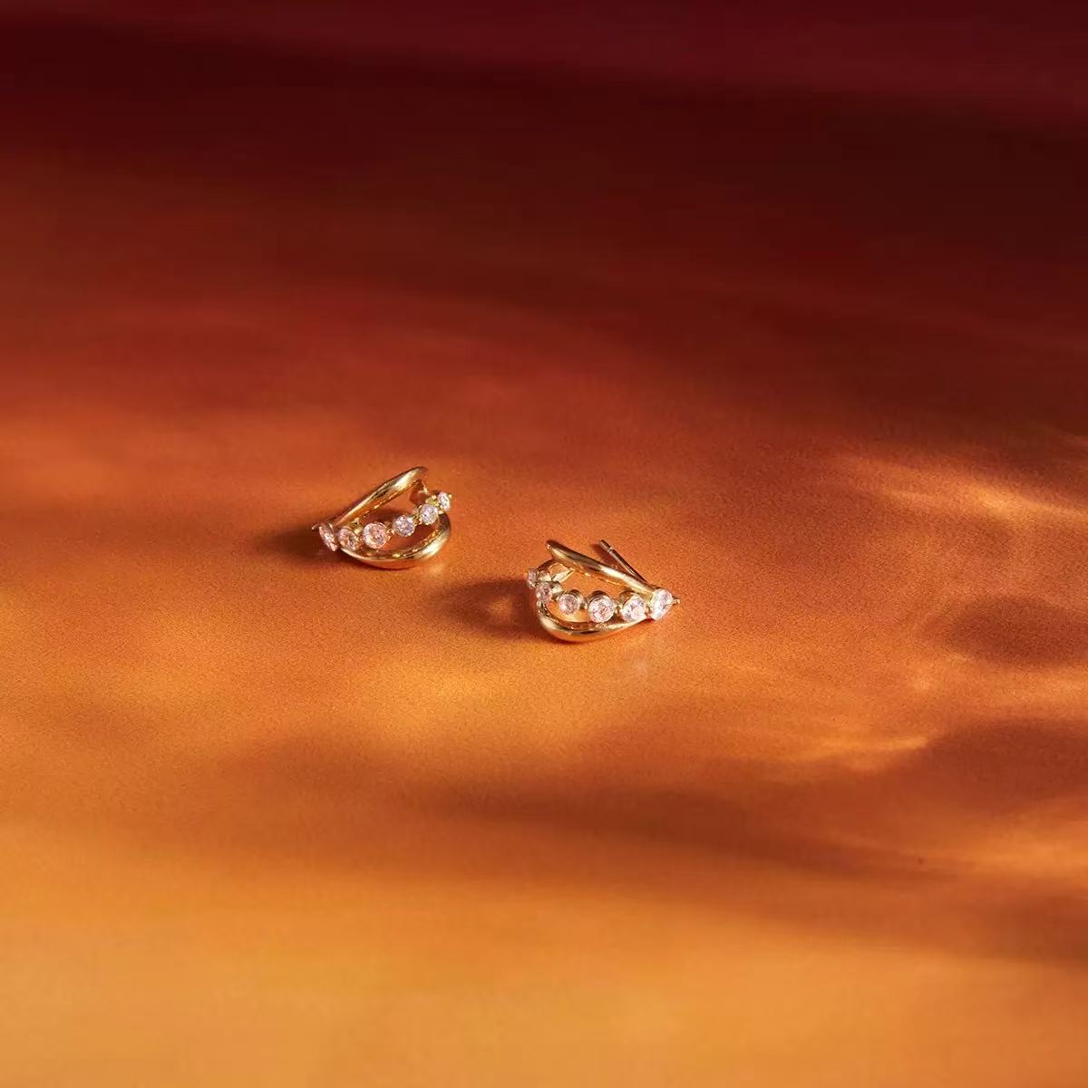 Three Layer Zircon Earring