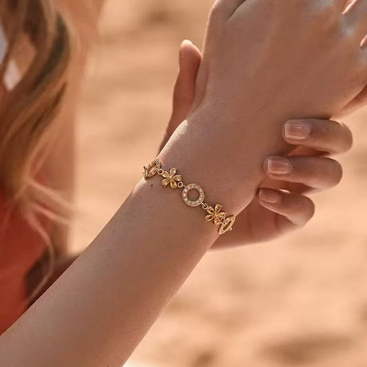 Flower Link Bracelet