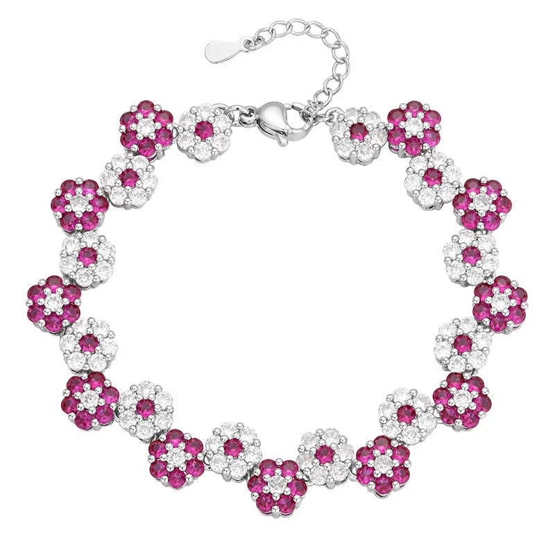Zircon Flower Necalace Set