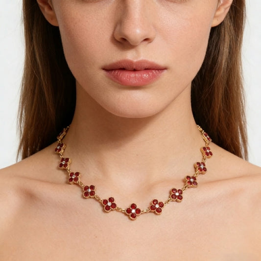 Crystal Flower Choker