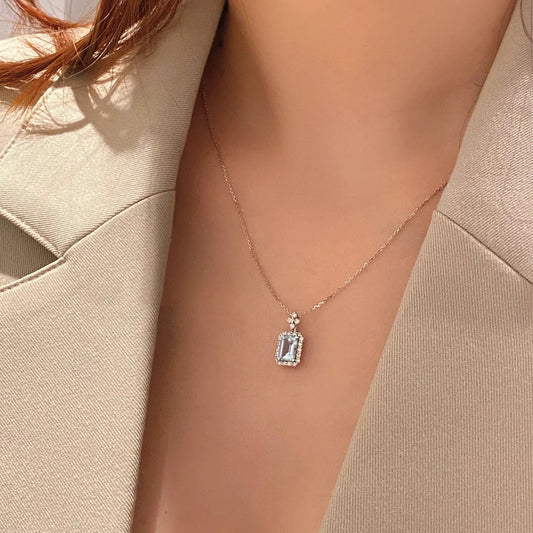 Gemstone Perfume Bottle Necklace
