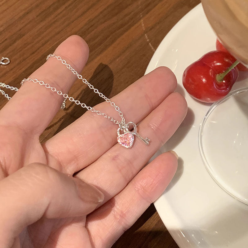 Sweet Love Lock Key Necklace
