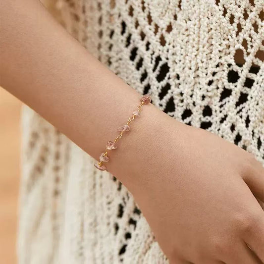 Strawberry Glow Charm Bracelet