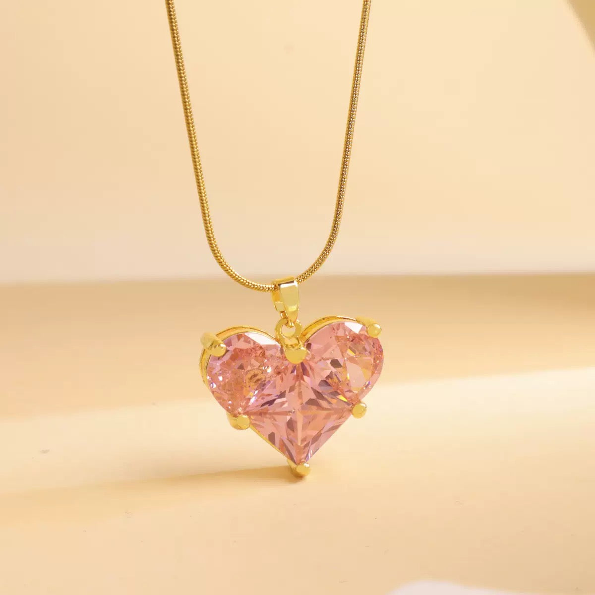 Radiant Pink Heart Pendant