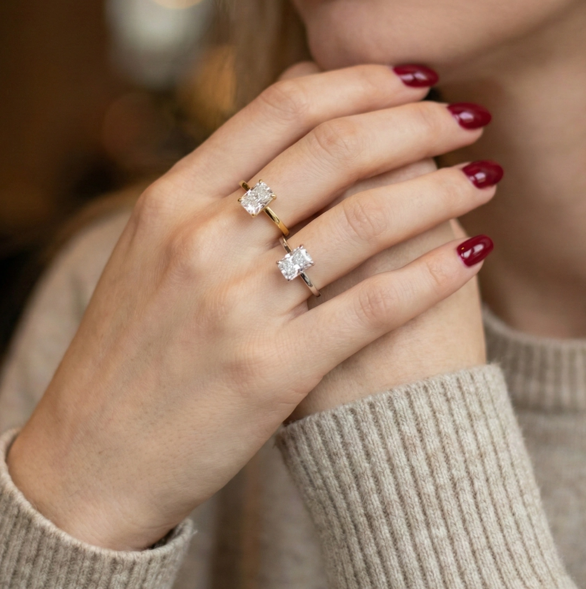 Frozen Brick Silver Ring