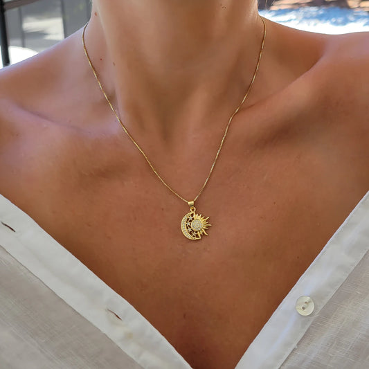 Sun Moon & Star Necklace