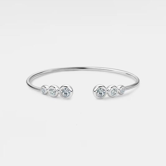 Six-Stone Moissanite Bangle