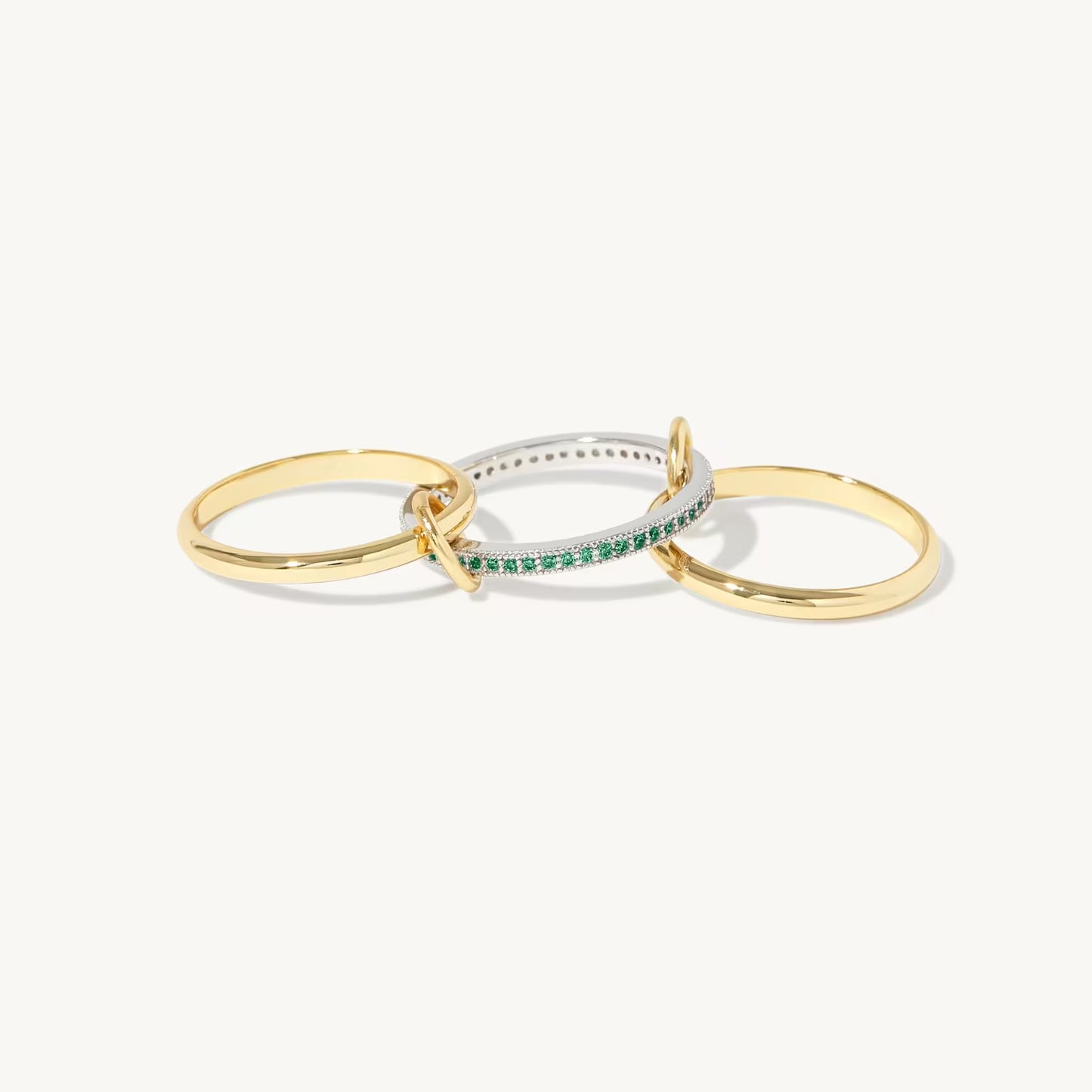 Chunky Gold Connector Ring