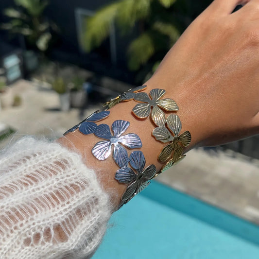 Flower Cuff Bangle