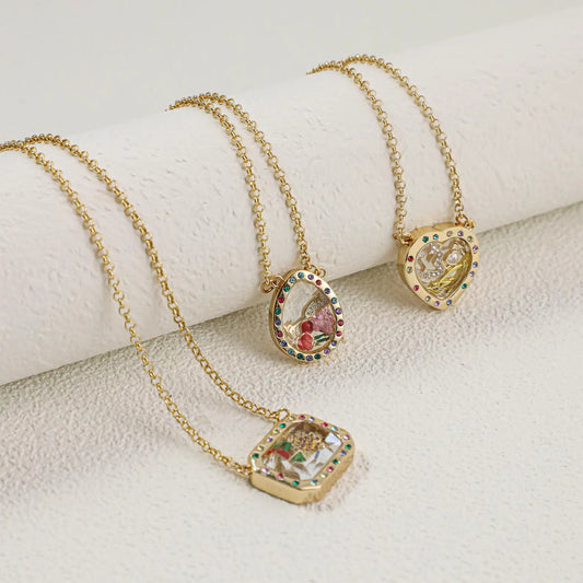 Colorful Zircon Locket