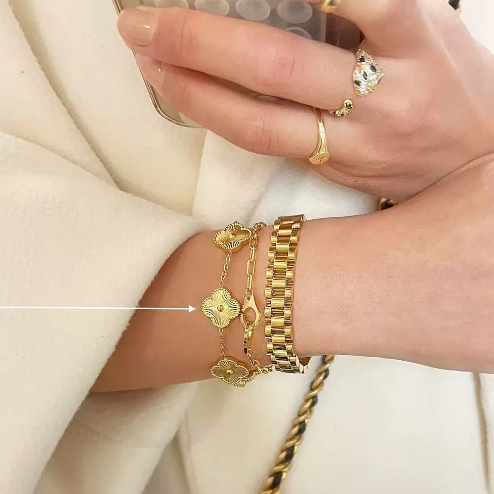 Gold Clover Bracelet