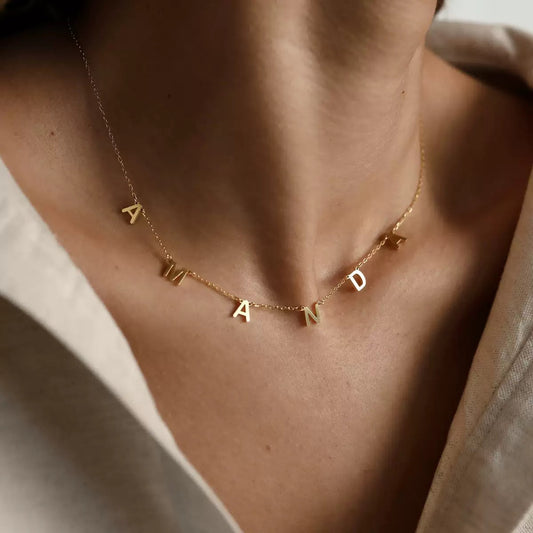Stainless Steel Letter Necklace