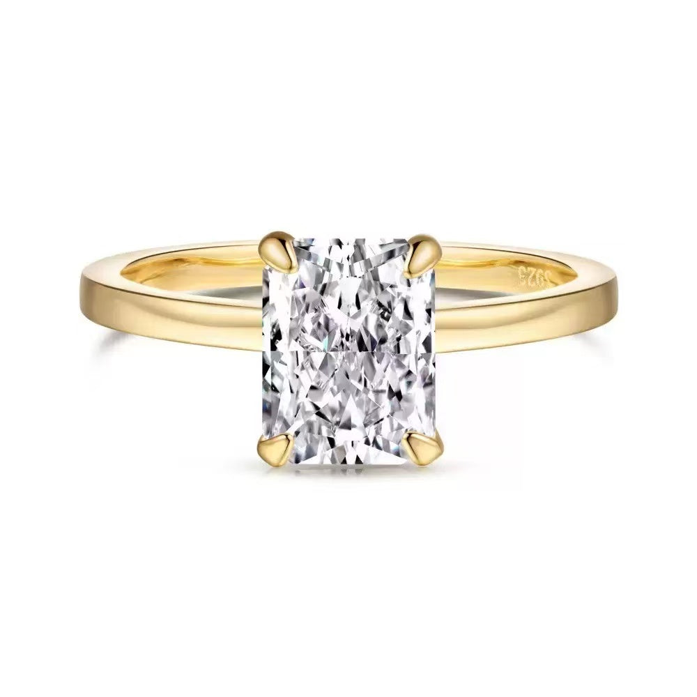 Frozen Brick Silver Ring