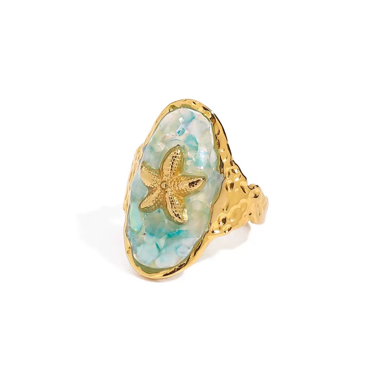 Blue Starfish Ring
