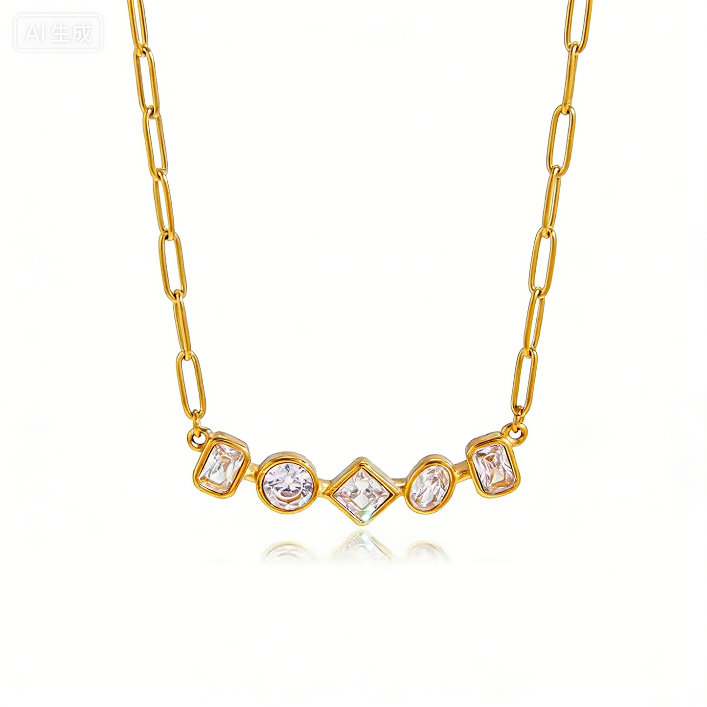 Five Zircon Necklace