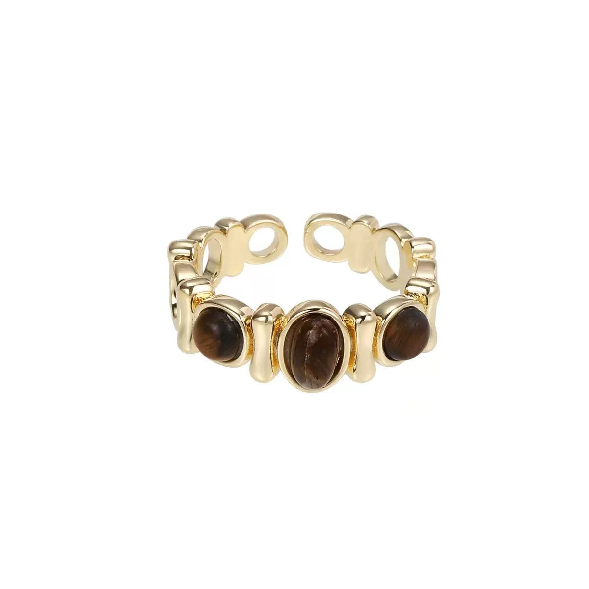 Dainty Tiger Eye Ring