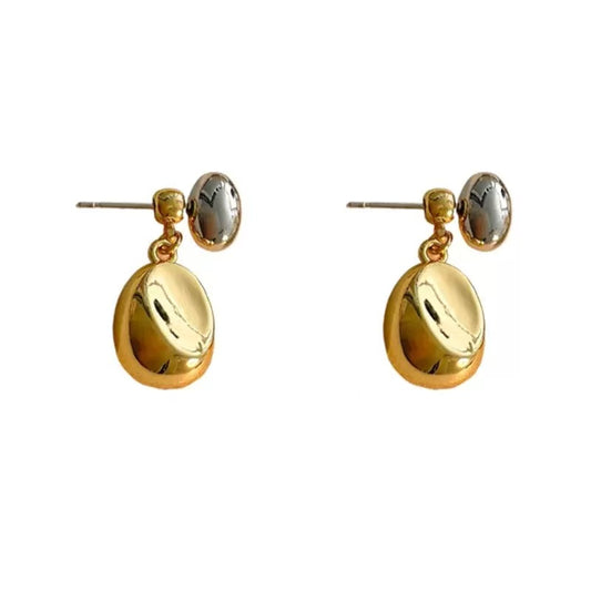 Mixed Metal Dangle Earrings