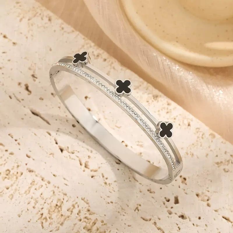 Shadow Clover Bangle