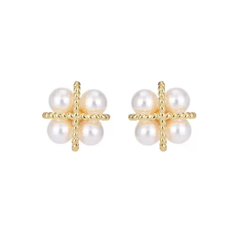 Pearl Cluster Earrings