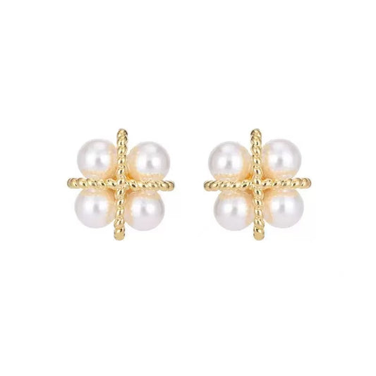 Pearl Cluster Earrings