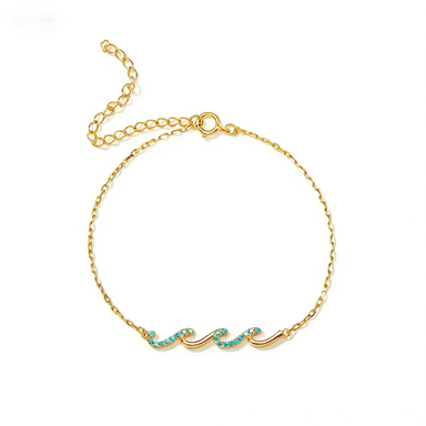 Ocean Wave Charm Bracelet