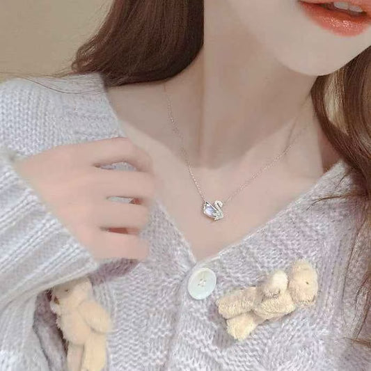 Iridescent Swan Jewelry Set