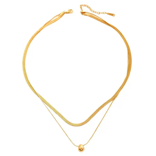 18k Gold Plated Water Drop Necklace