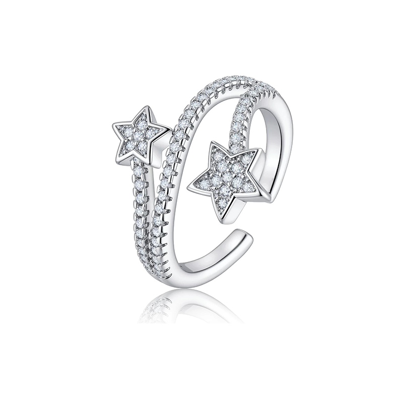 Sparkle Dual Star Ring