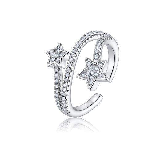 Sparkle Dual Star Ring