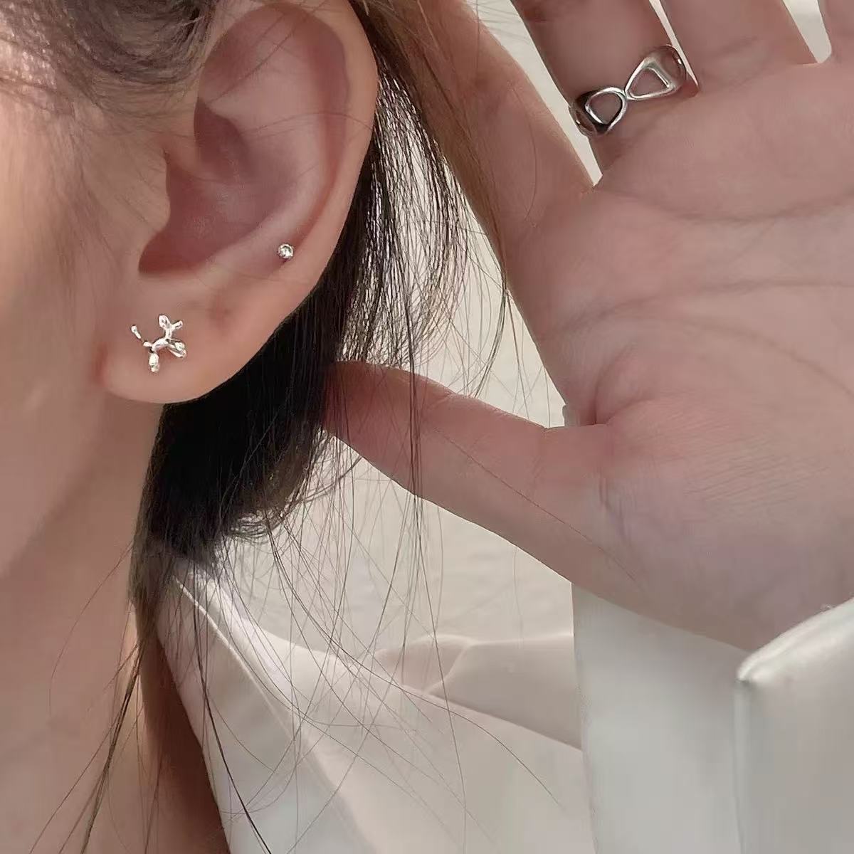Balloon Dog Stud Earrings