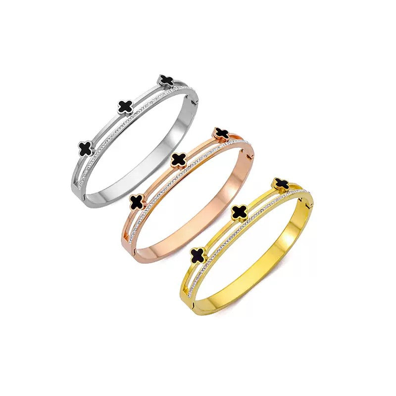 Shadow Clover Bangle