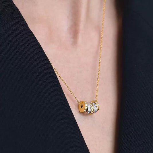 Five Spinning Beads Necklace