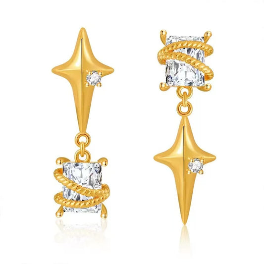 Astral Dainty Twist Earrings