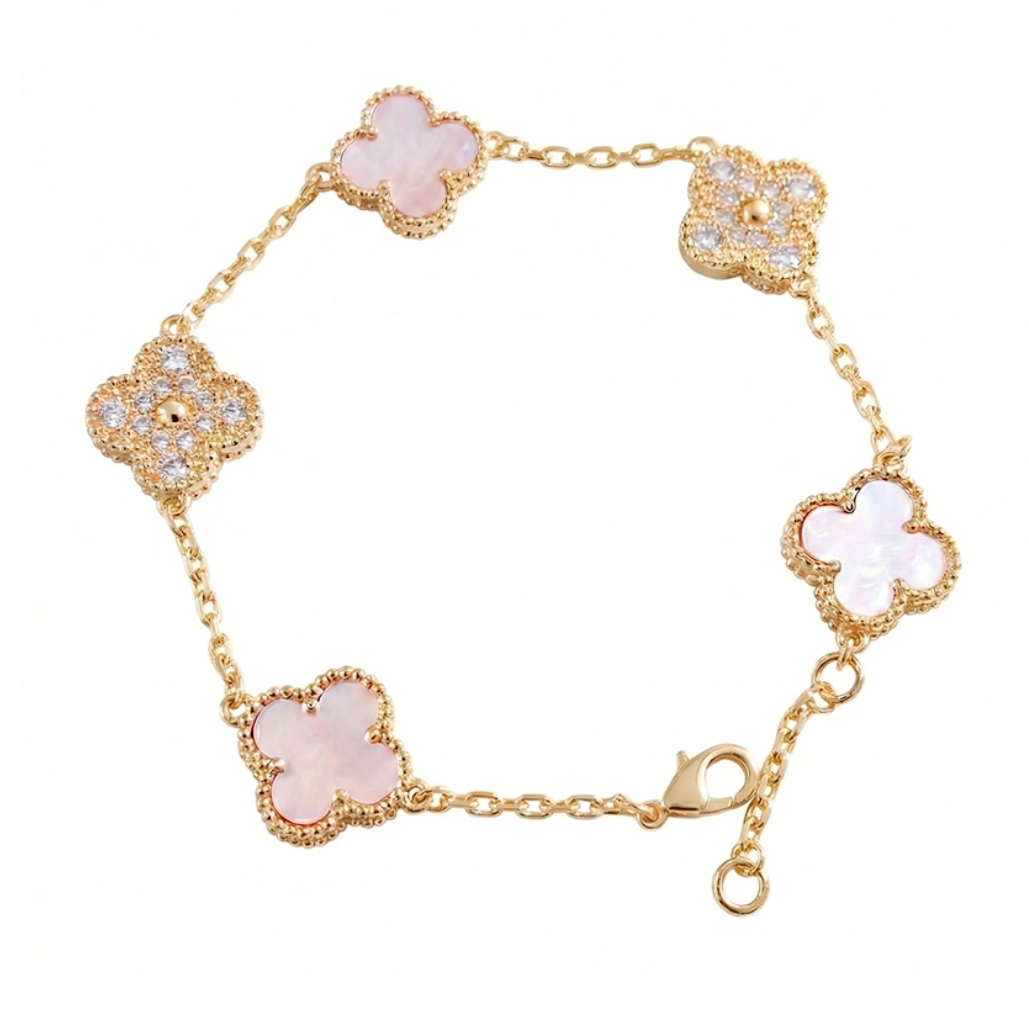 Pink Clover Bracelet