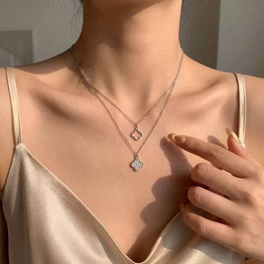 Twin Clover Necklace