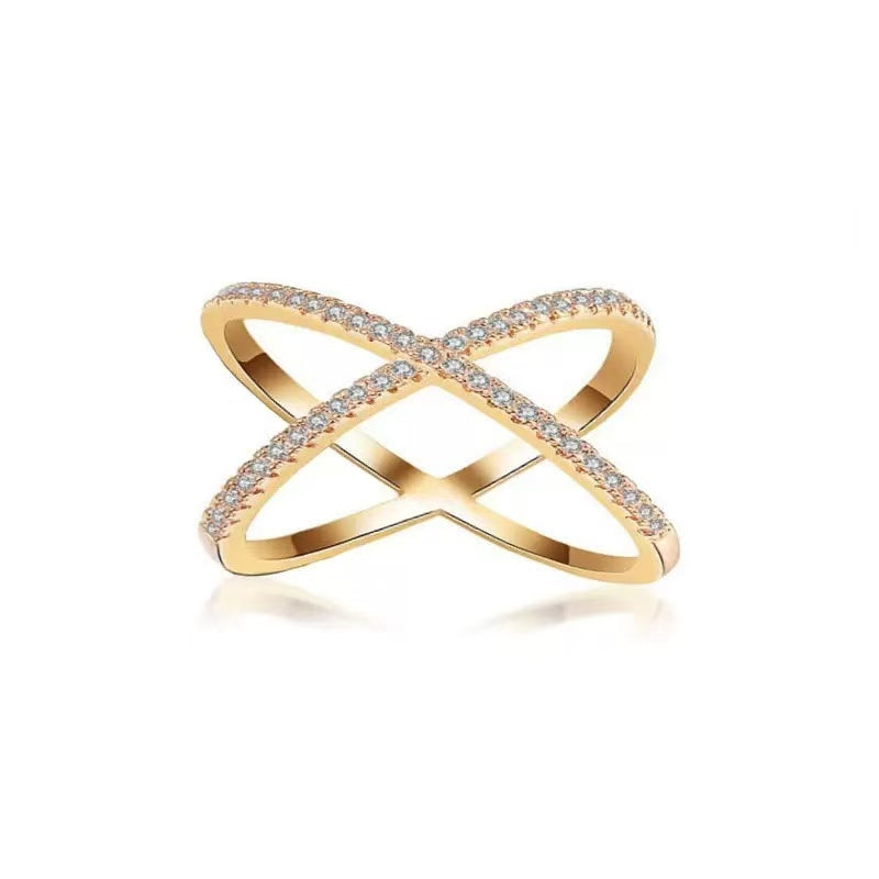 Premium Pavé Cross Ring