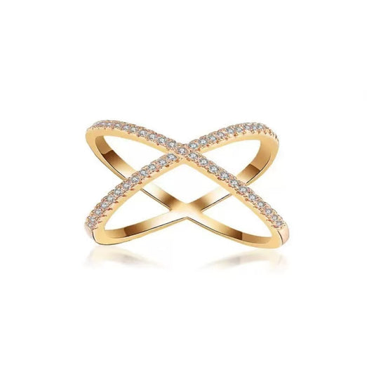 Premium Pavé Cross Ring
