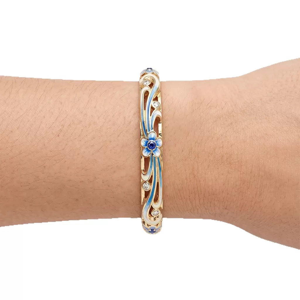 Openwork Floral Bangle
