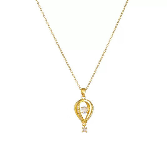 Gold Hot Air Balloon Necklace