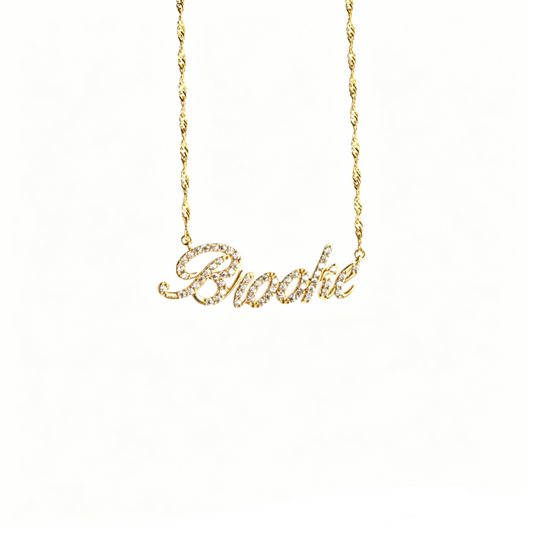 Diamond Necklace in Twist Chain