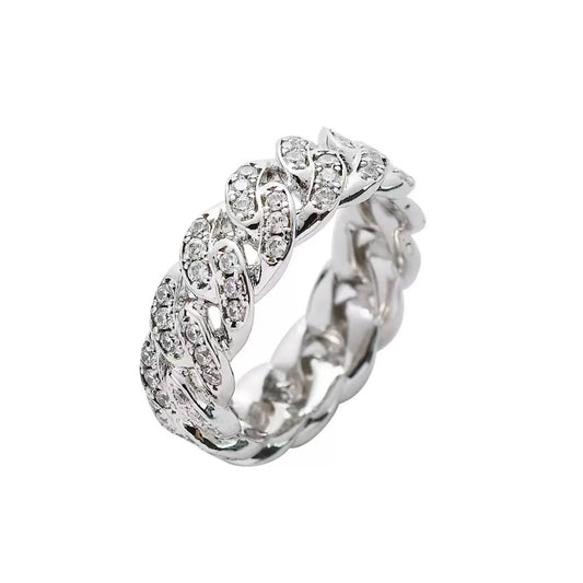 Pave Cuban Link Ring